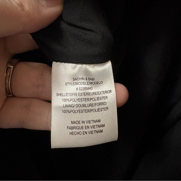 Sachin & Babi Sloane Taffeta Double-Bow Pleated Midi Dress Black Size 6 - Picture 13 of 13